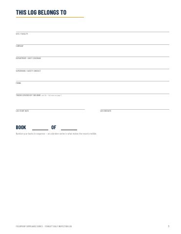 Forklift log ownership page